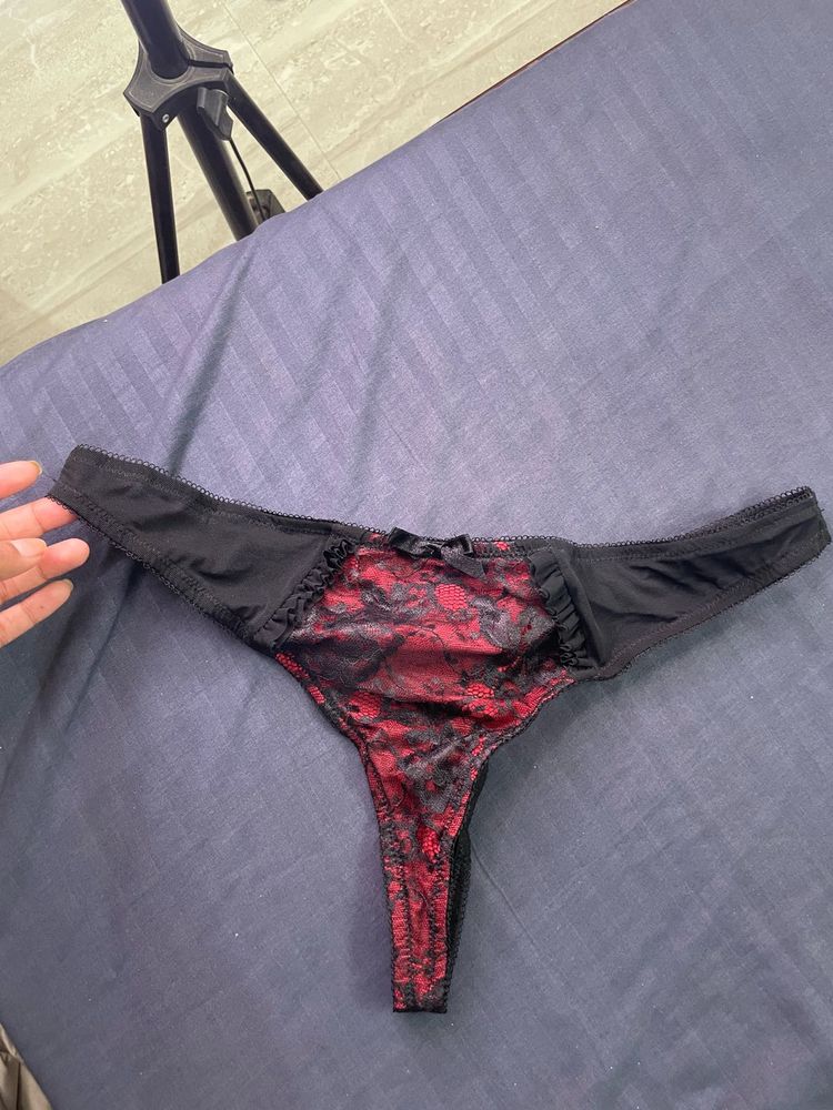 Lace Trim Thong Panty