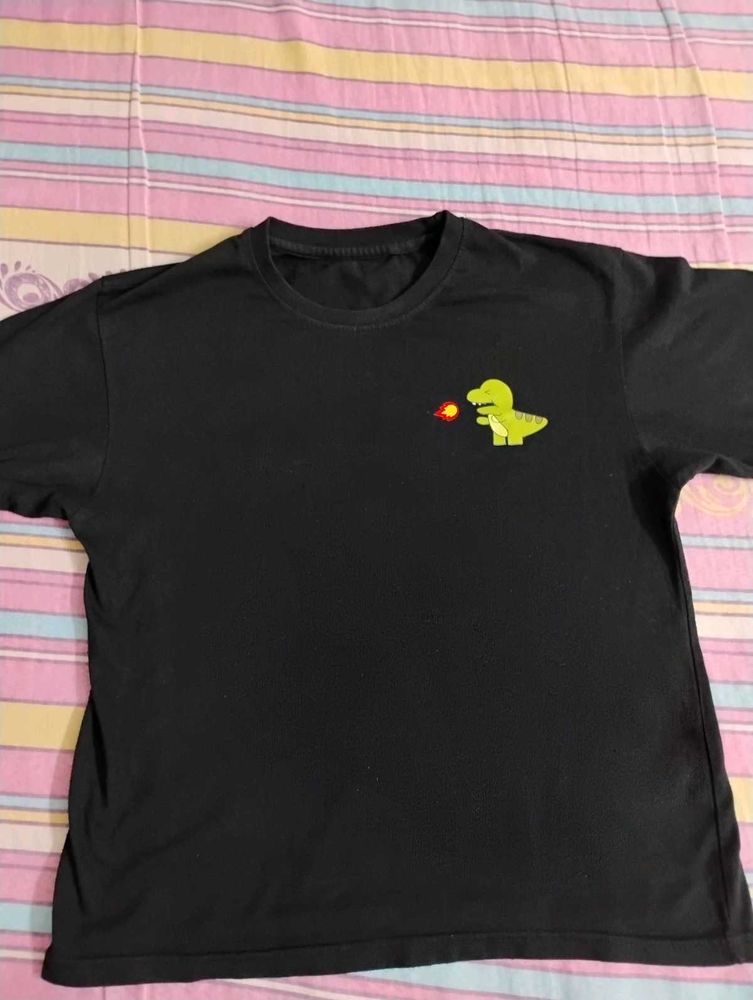Graphic Black Oversized T-Shirt.