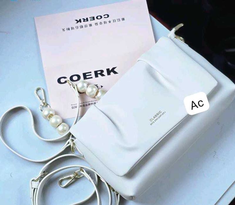 COERK White Crossbody Bag Comes with box packaging