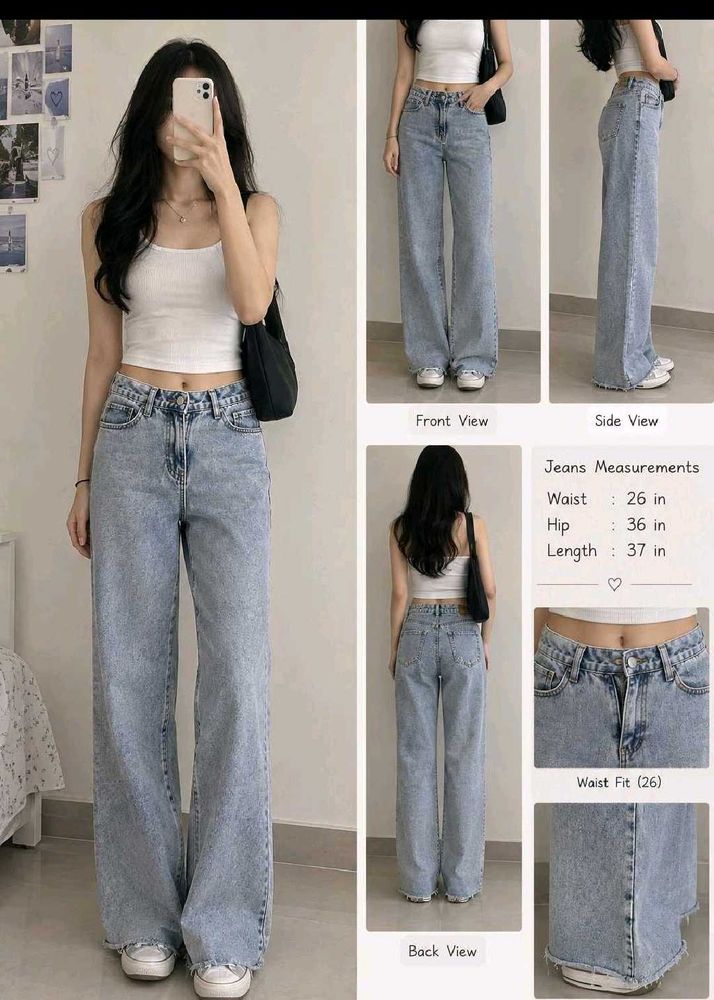 Light Wash Wide Leg Jeans