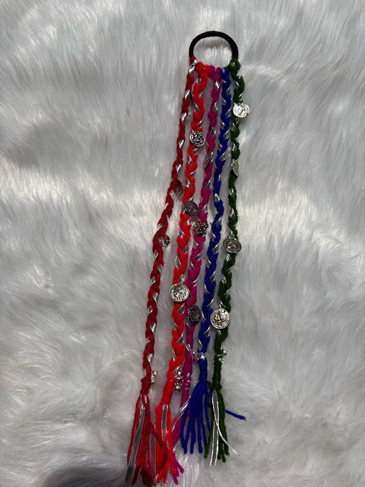 Boho Braided Hair Accessory with Charms