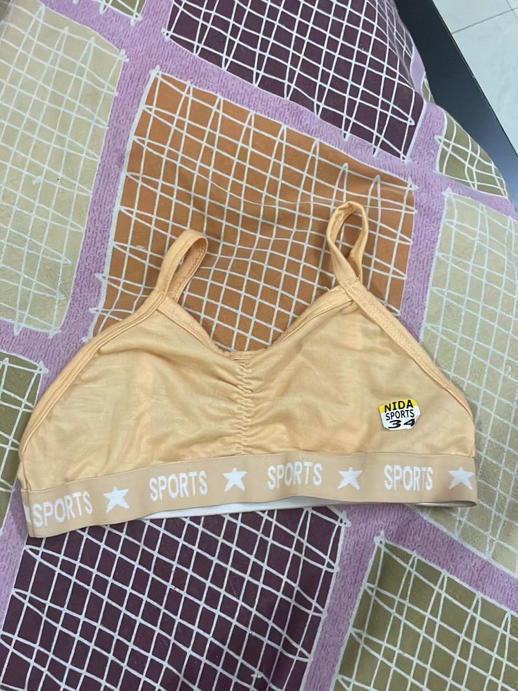 Peach Sports Bra