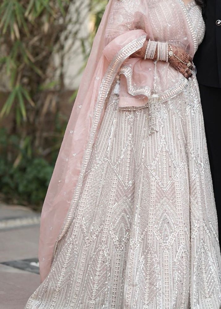 Beautiful diamond work bridal Lehenga