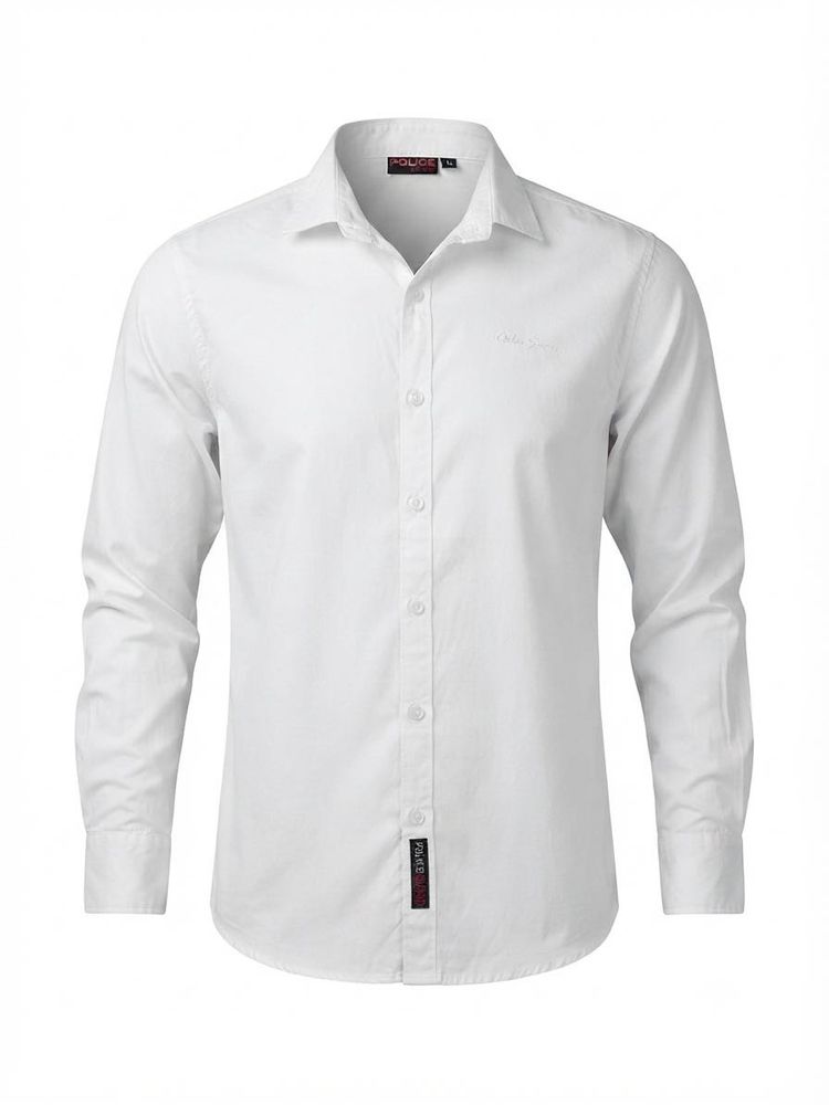 Classic White Long Sleeve Men's Shirt