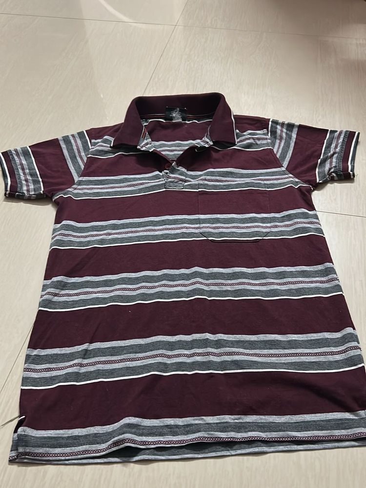 Men's Striped Polo T-Shirt