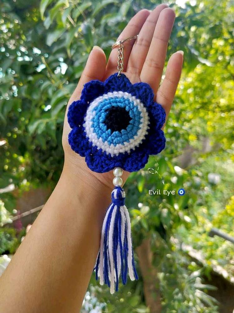 Handmade Evil Eye Keychain
