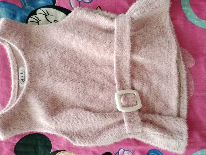 Fuzzy Pink Sleeveless Top