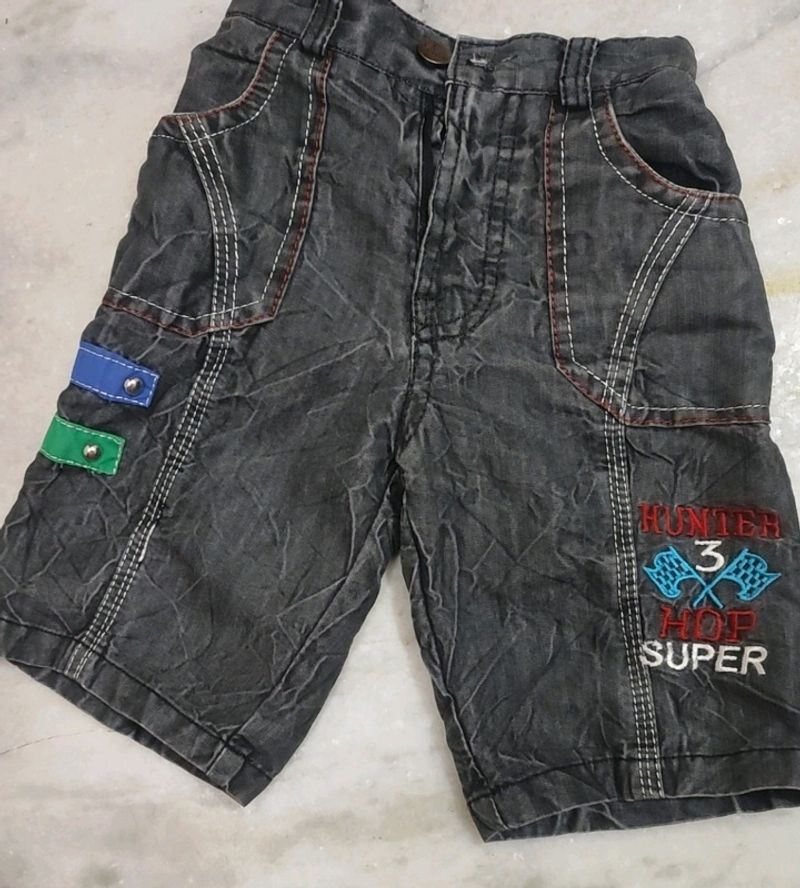 Black Grey Short's Or Nikkar For Baby Boy