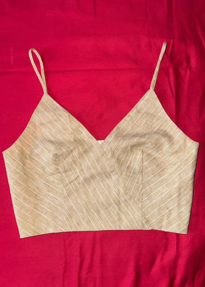 Striped v neck Crop top