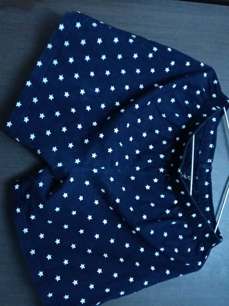 Star Print Pajama Shorts