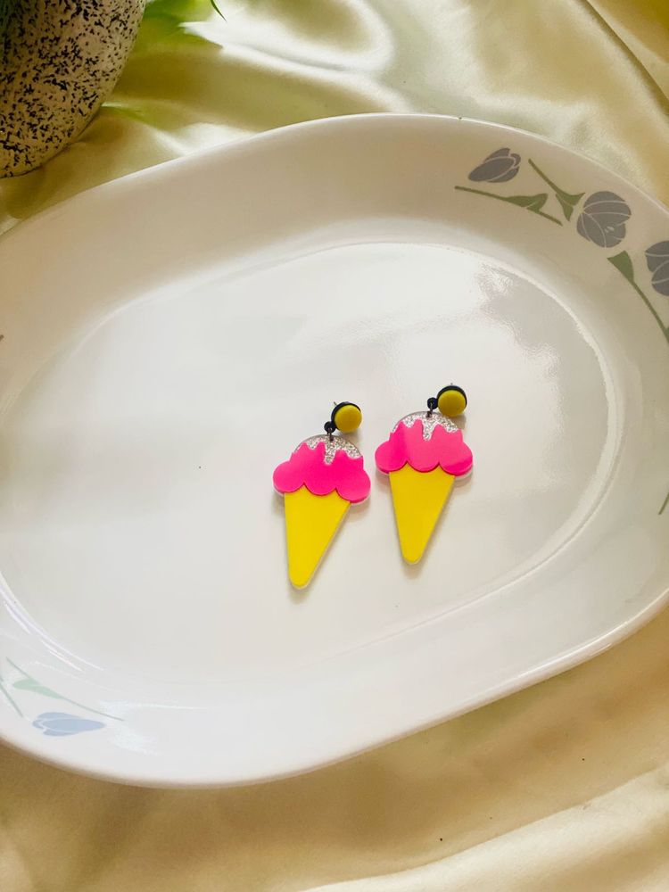Cute Ice Cream Cone Earrings