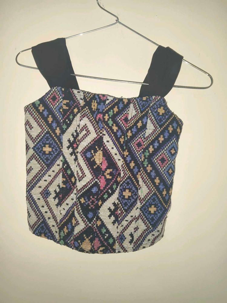 Boho Print Corset top