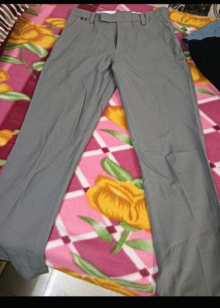 Men's Grey Formal Trousers