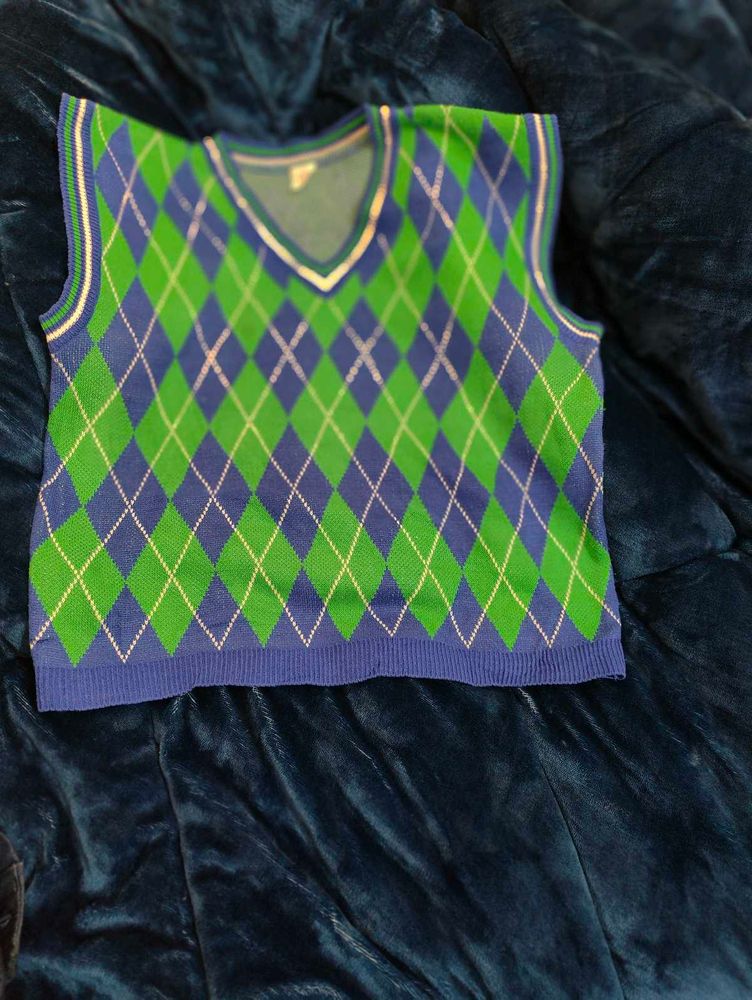 Argyle Knit Vest