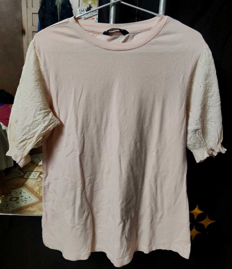 Sweetheart Eyelet Sleeve Top