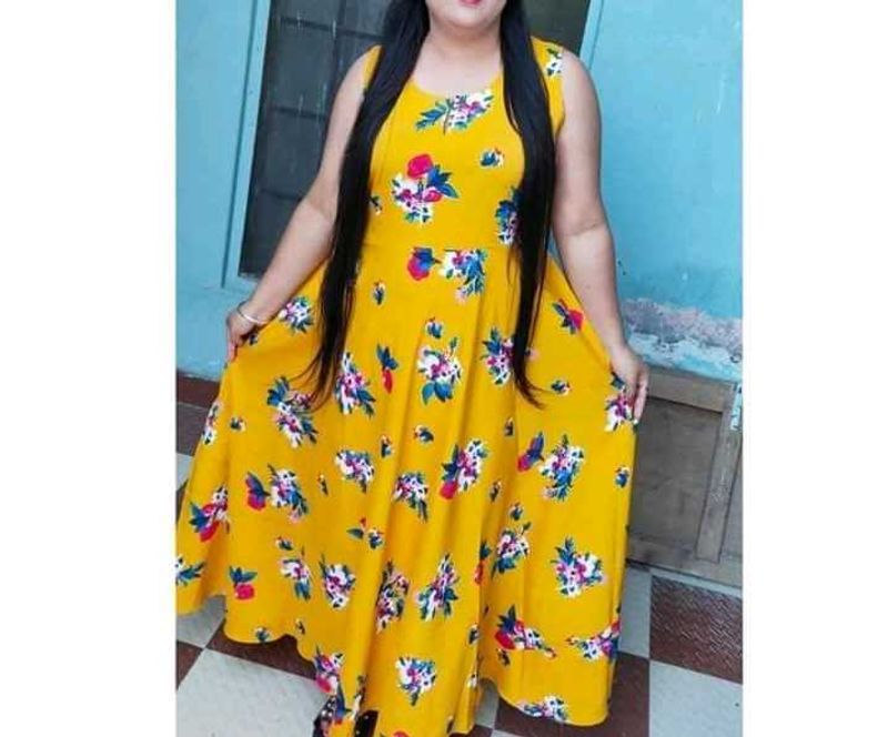 Yellow Floral Ethnic Gown