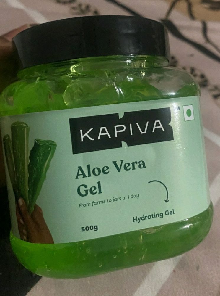 "Kapiva Pure Aloe Vera Skin and Hair Gel - 500g | Hydrating, Soothing, Multipurpose Gel"