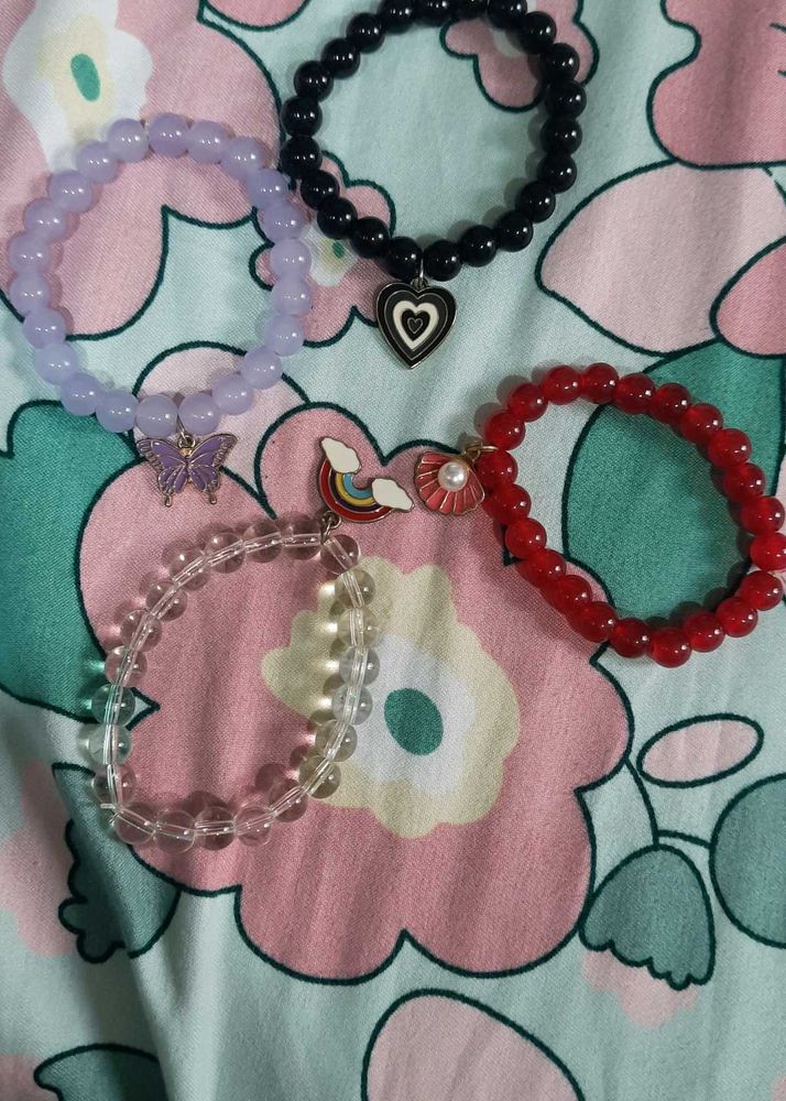 Cute Beaded Bracelets with Charms