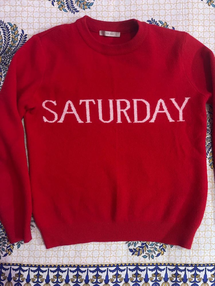 Red 'Saturday' Knit Sweater