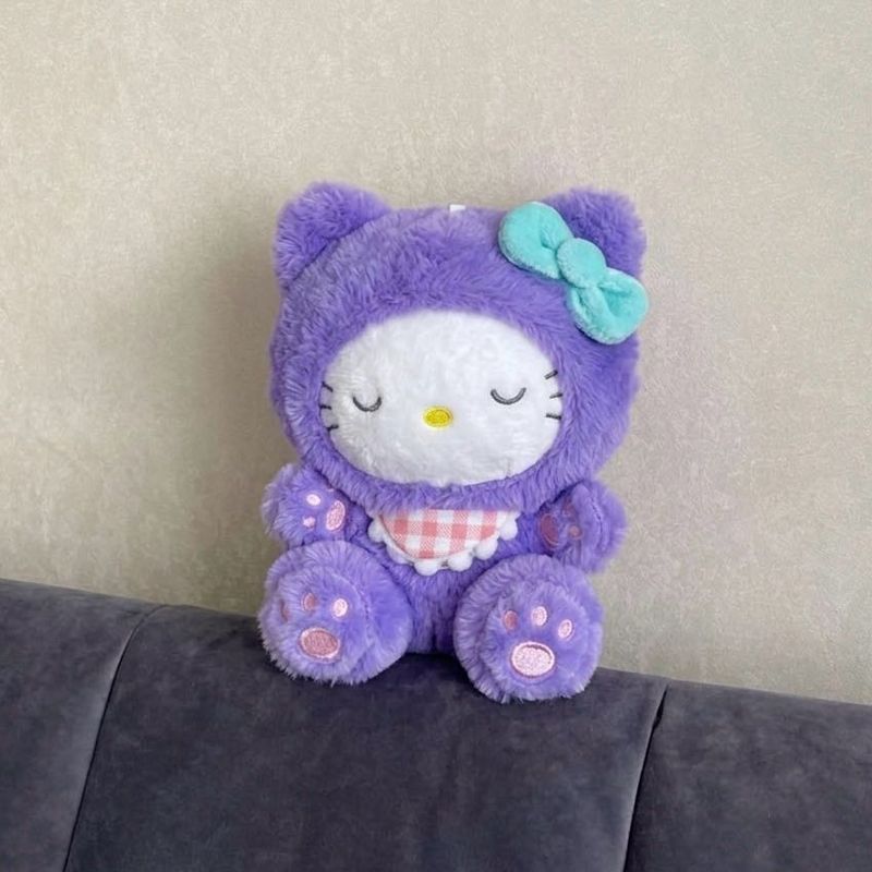Cute Purple Hello Kitty Plush Keychain