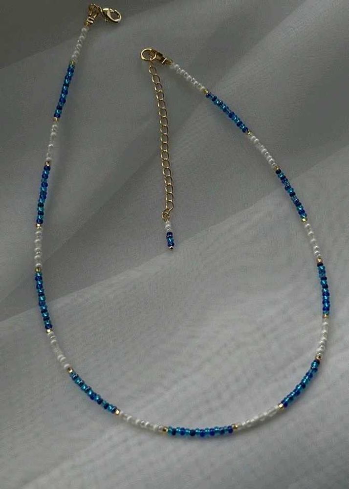 Beaded Blue Necklace