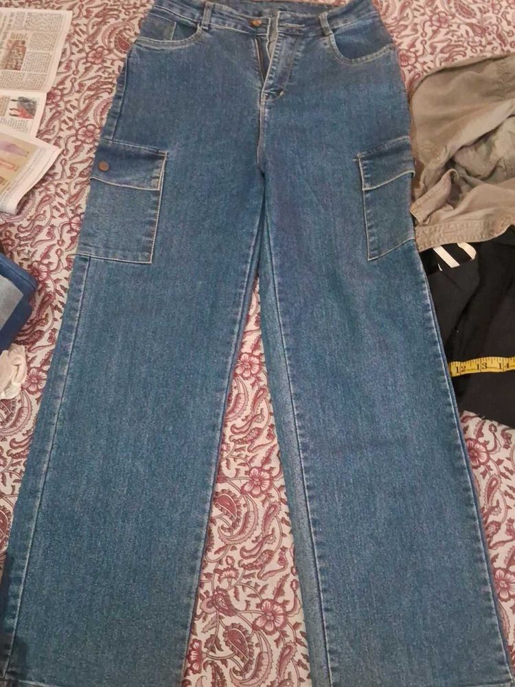 Classic Blue Cargo Jeans