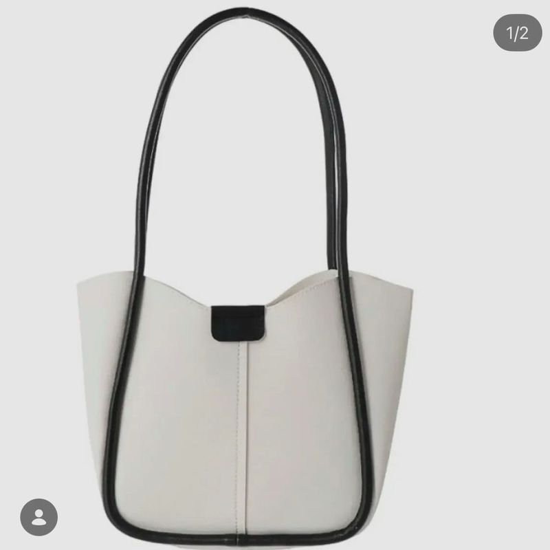 Miniso Chic White Tote Bag