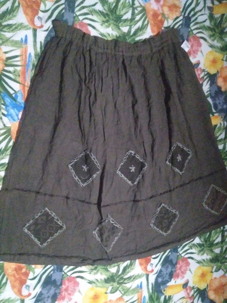Boho Embroidered Ethnic Skirt