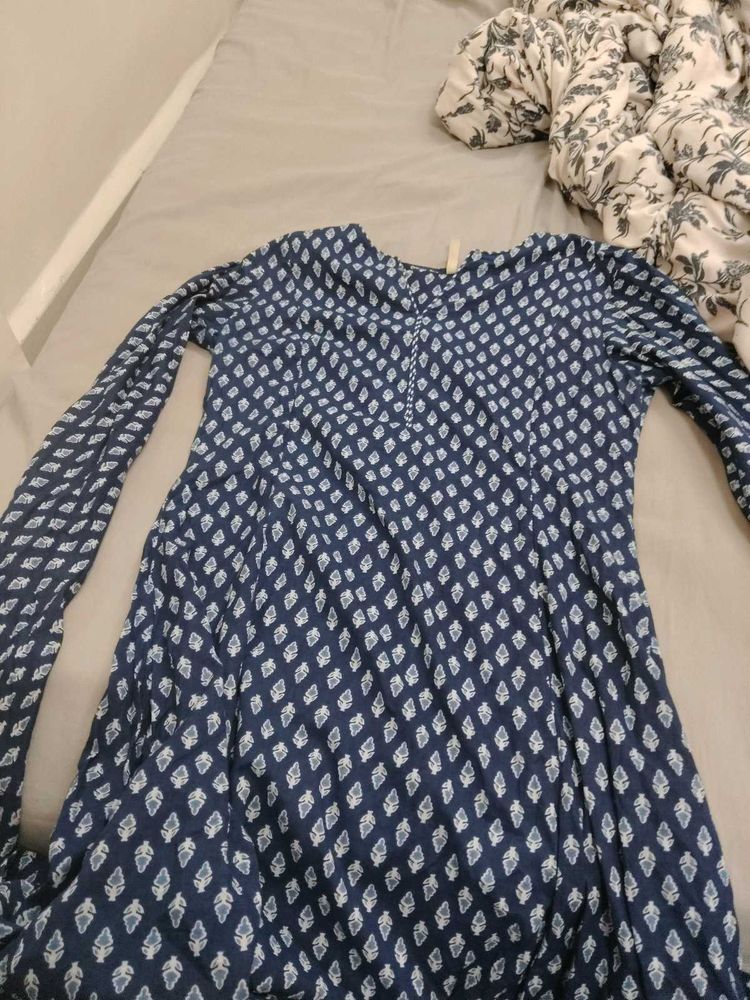 Stylish Blue Printed Kurta