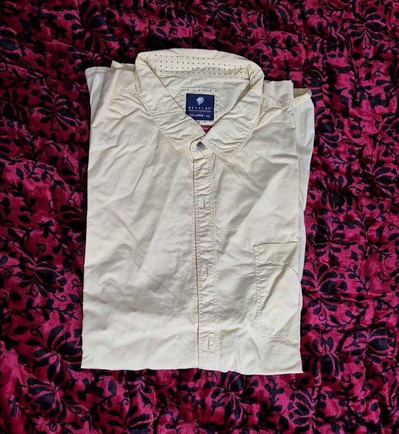 NEW PLUS SIZE Light Yellow Casual Shirt