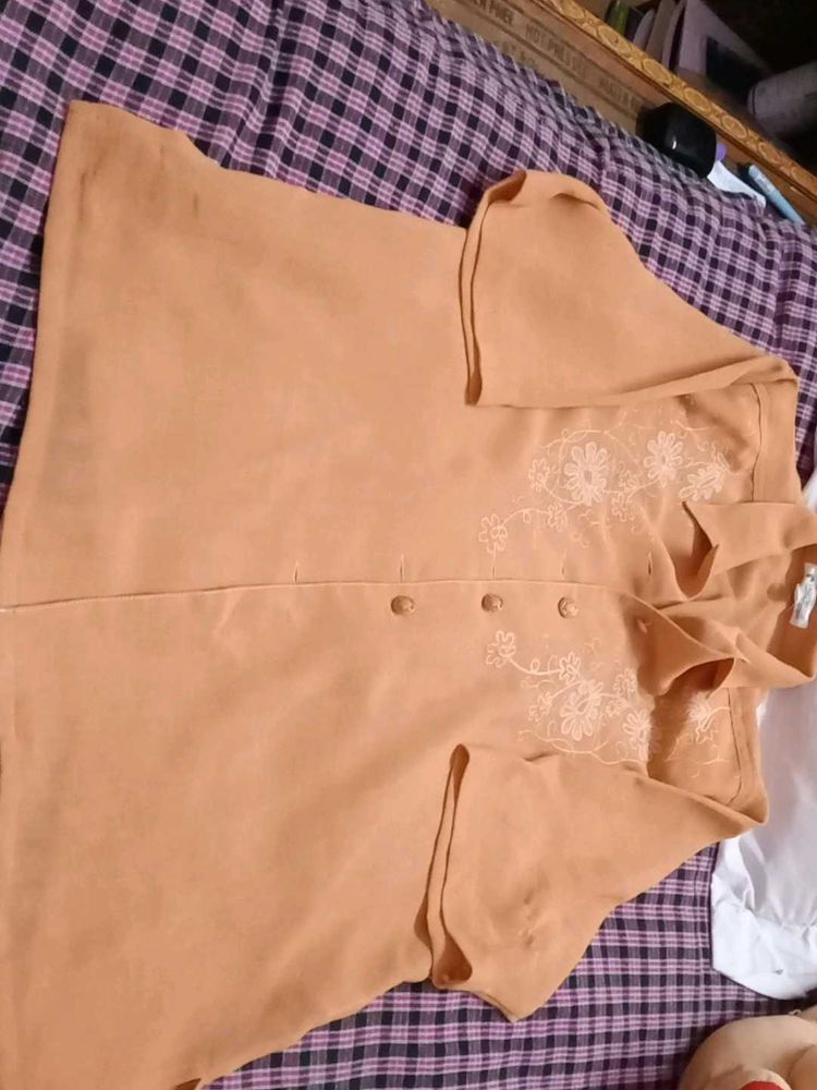 Light Orange Shirt Top