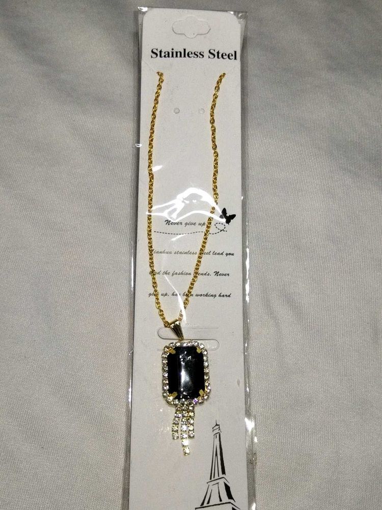 Elegant Black Stone Necklace
