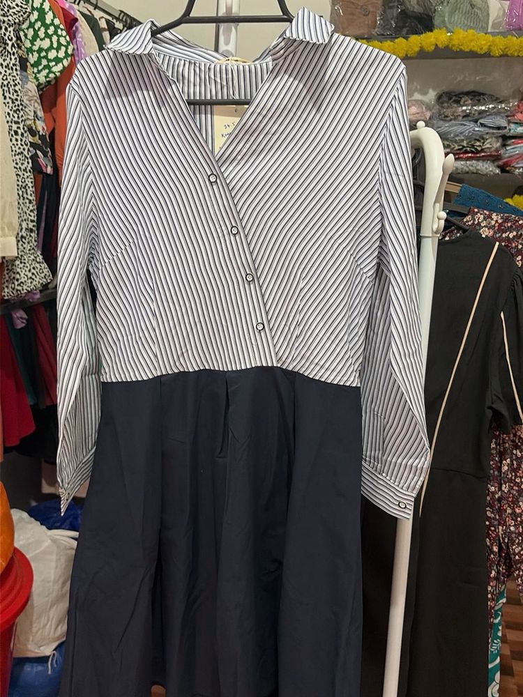 Striped Shirt Dress