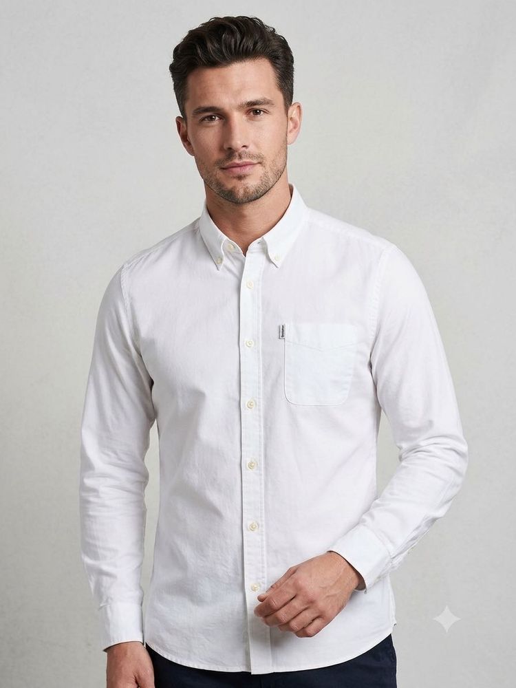 Classic White Button-Down Shirt