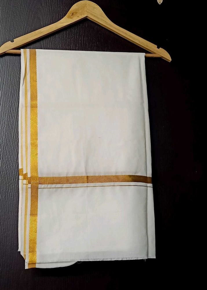 Traditional Dhoti with Golden Border