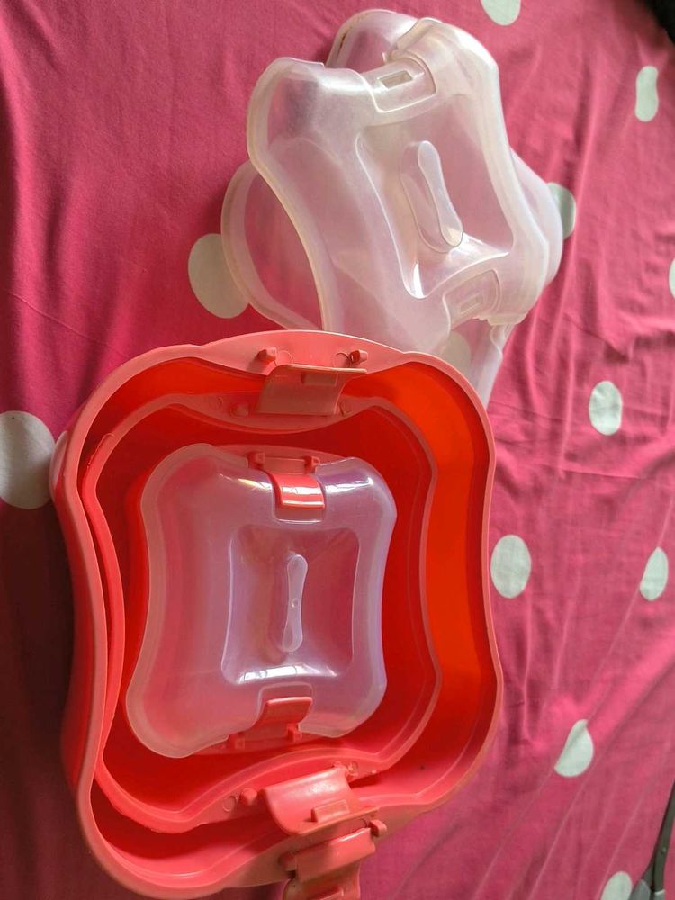 3 Stackable microwave Containers Set