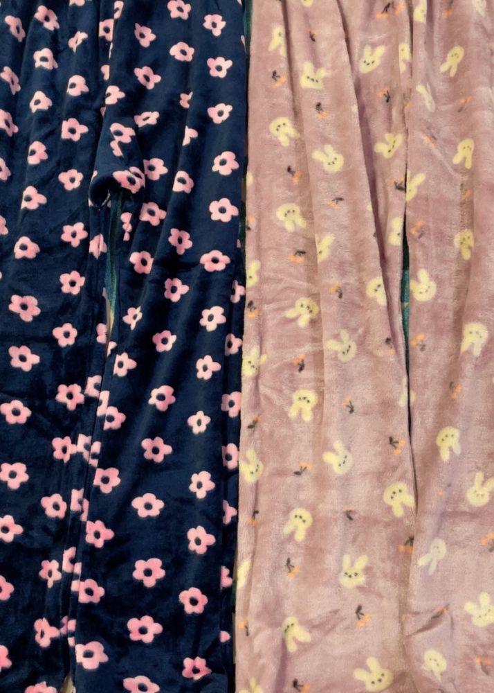 Set Of Two Floral Pajama Pants