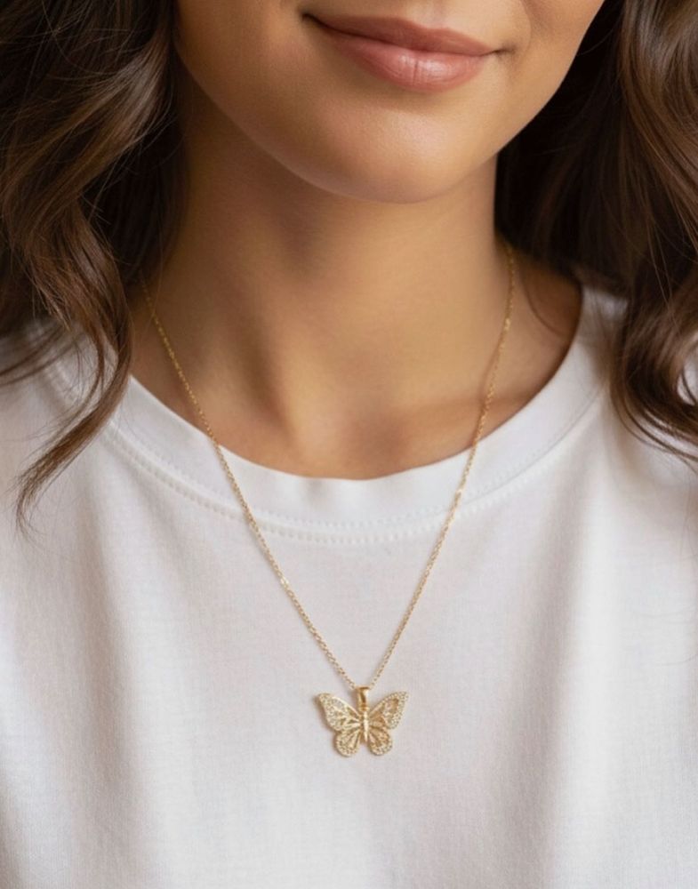 GOLD PLATED BUTTERFLY PENDANT