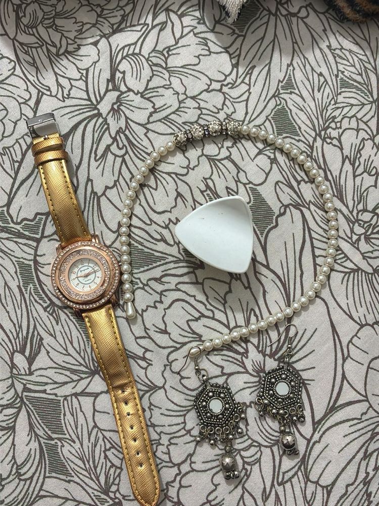 Elegant Watch and Jewelry Set