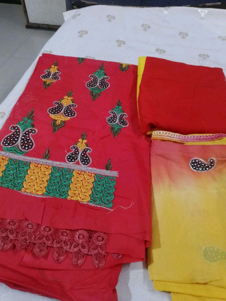 Beautiful Suit Piece Set With Pant N Dupatta