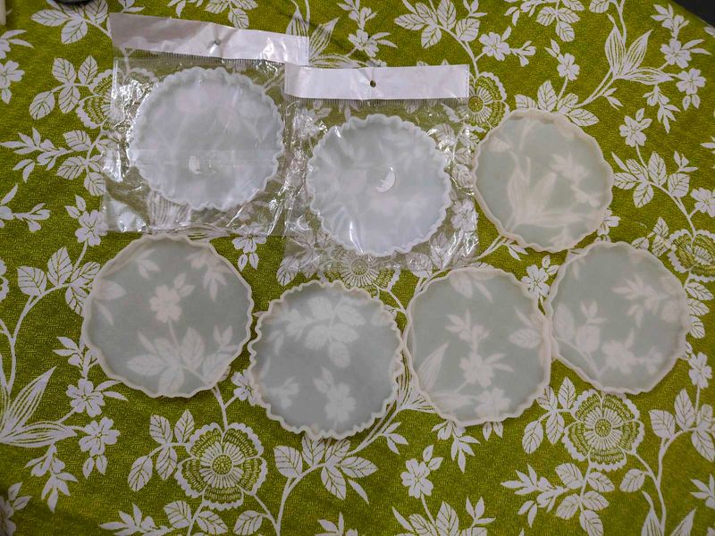 Set of 7 Floral Coasters