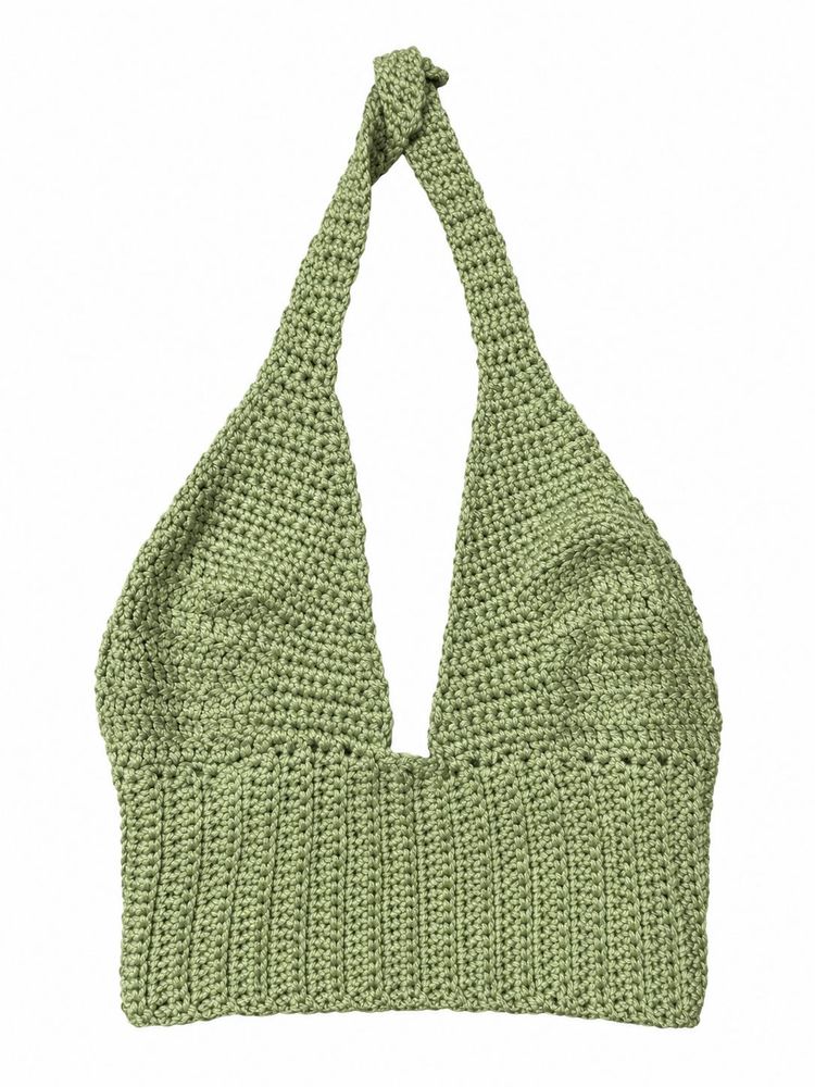 Crochet Halter Neck Crop Top