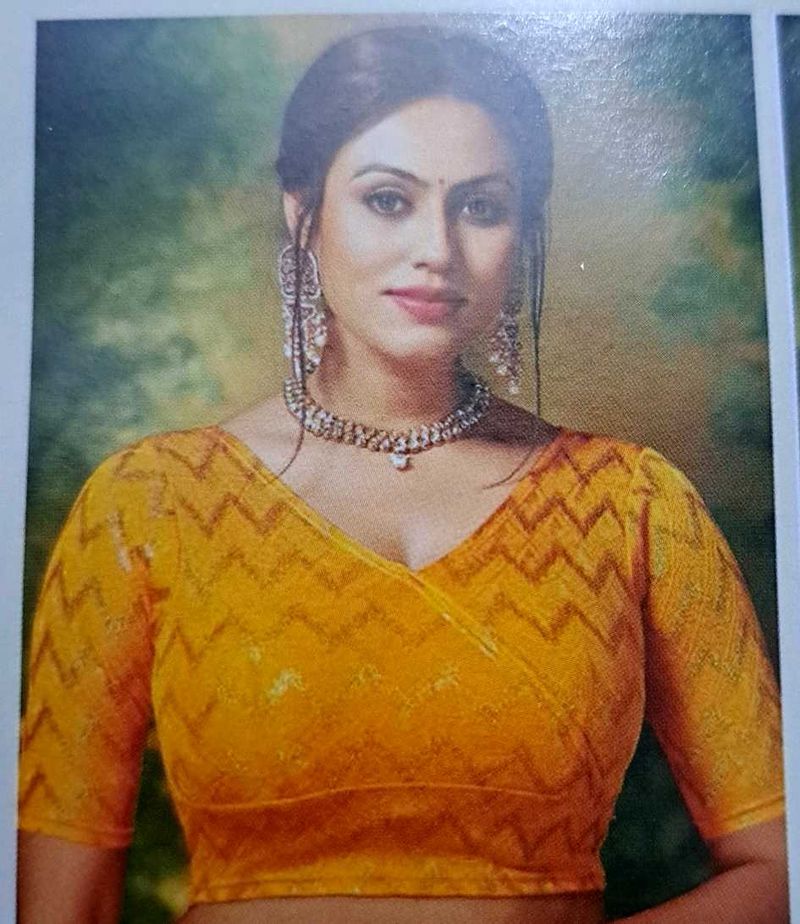 Vibrant Yellow Golden Blouse with Beauti
