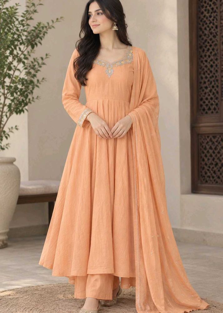 Mustard Anarkali Set 🌼🌼