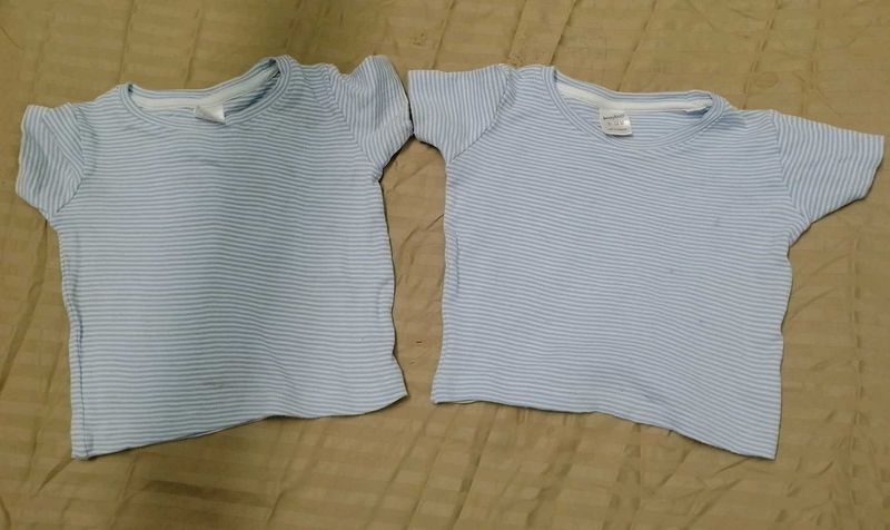 Baby Blue Striped T-Shirts (2-Pack)