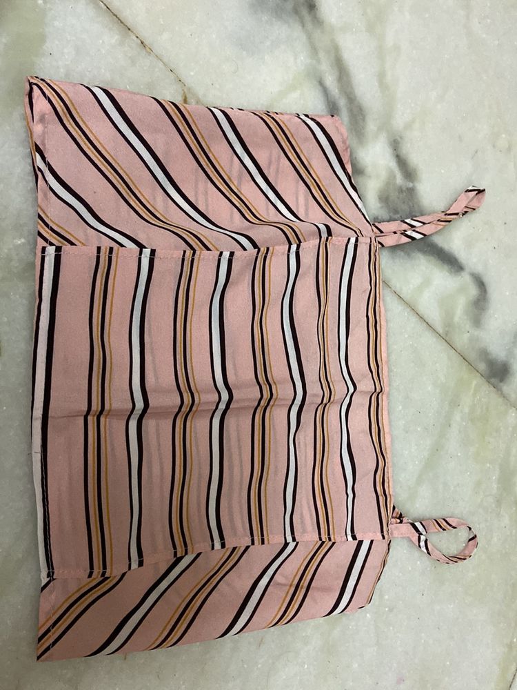 Striped Pink Tie-Up Top