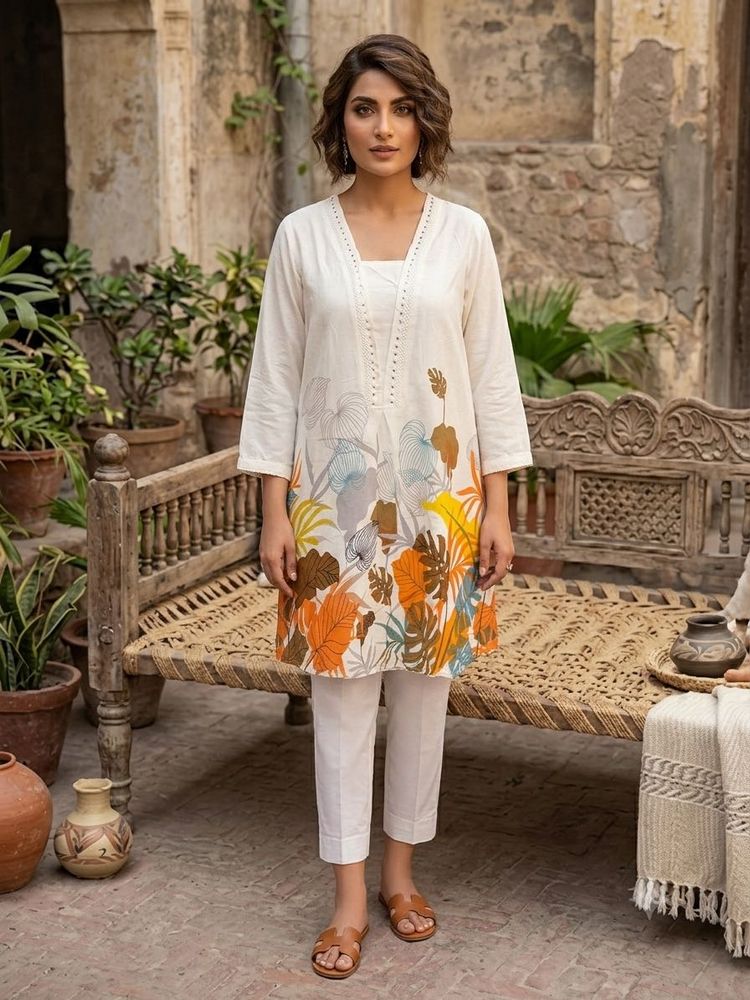 Boho Floral Print Kurti