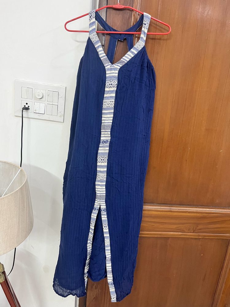 Women Cotton Full Length Dress(beach Dress)