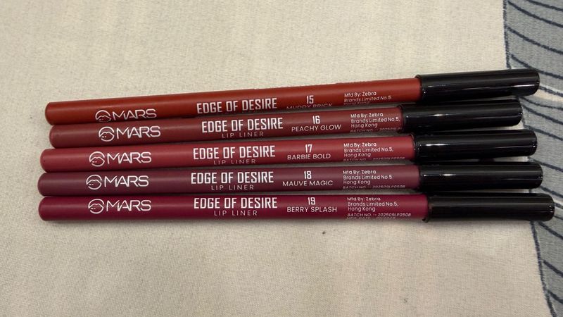 Set of 5 Mars lip liners