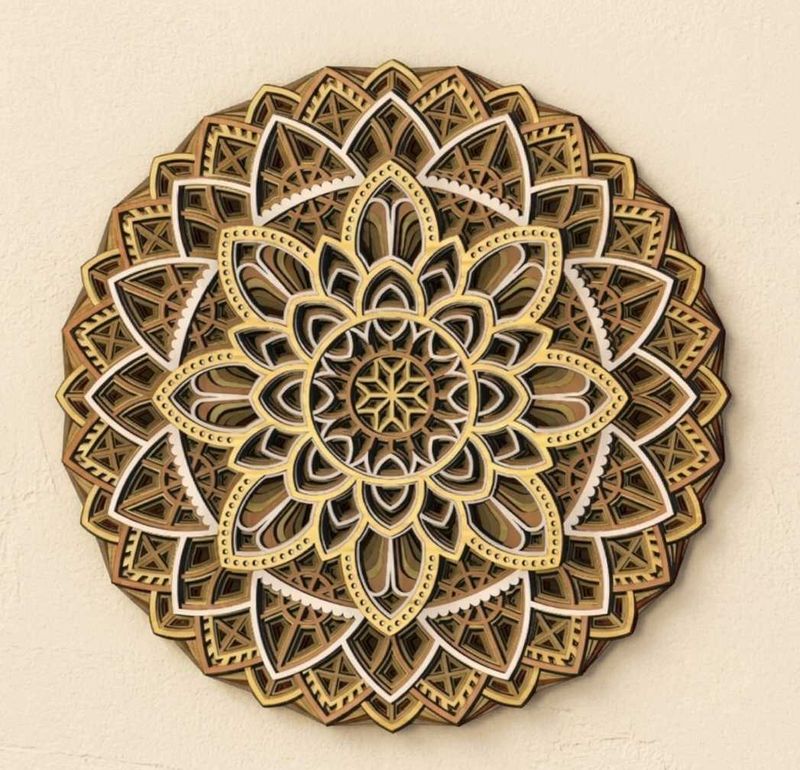 8 Layered 3D Mandala Mdf Wall Art